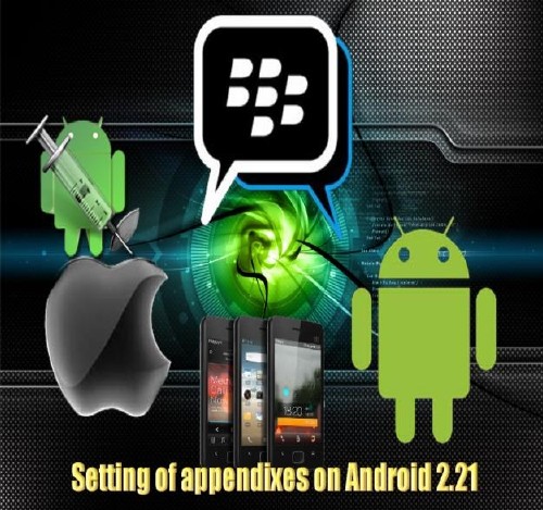 Setting of appendixes on Android 2.21