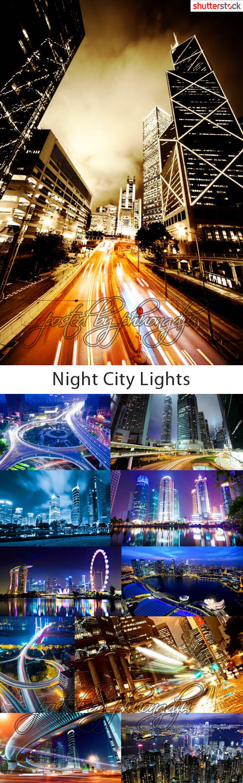 Night City Lights - Stock Photo  V0l.1