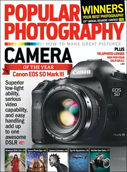 Popular Photography Magazine January 2013 (Camera of the Year-Canon EOS 5D Mark III) Various