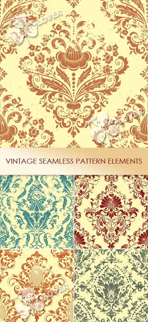 Vintage seamless pattern elements 0456