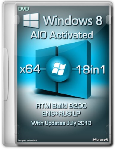 Windows 8 x64 18in1 RTM Build 9200 AIO Activated (ENG/RUS/July 2013)