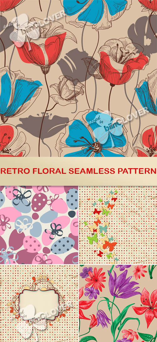 Retro floral seamless pattern 0461