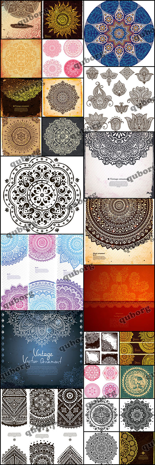 Stock Vector - Indian Ornaments - 25 EPS