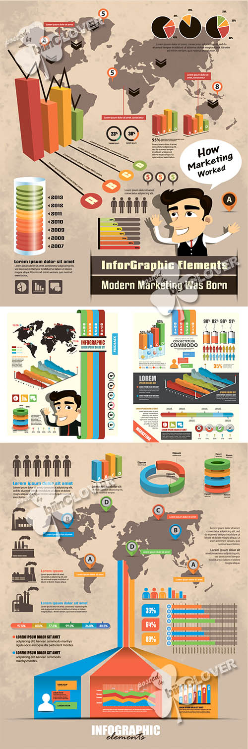Infographic design elements with a businessman 0464
